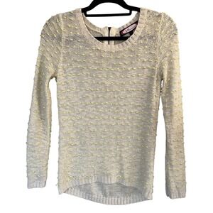 T/O Sweaters Textured Long Sleeve Women's Size S Knit Sweater Back Zipper Detail